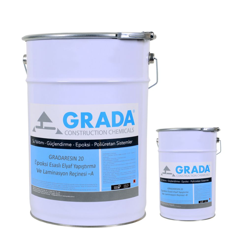 Karbon elyaf yapıştırma epoksi reçinesi GRADARESIN 20