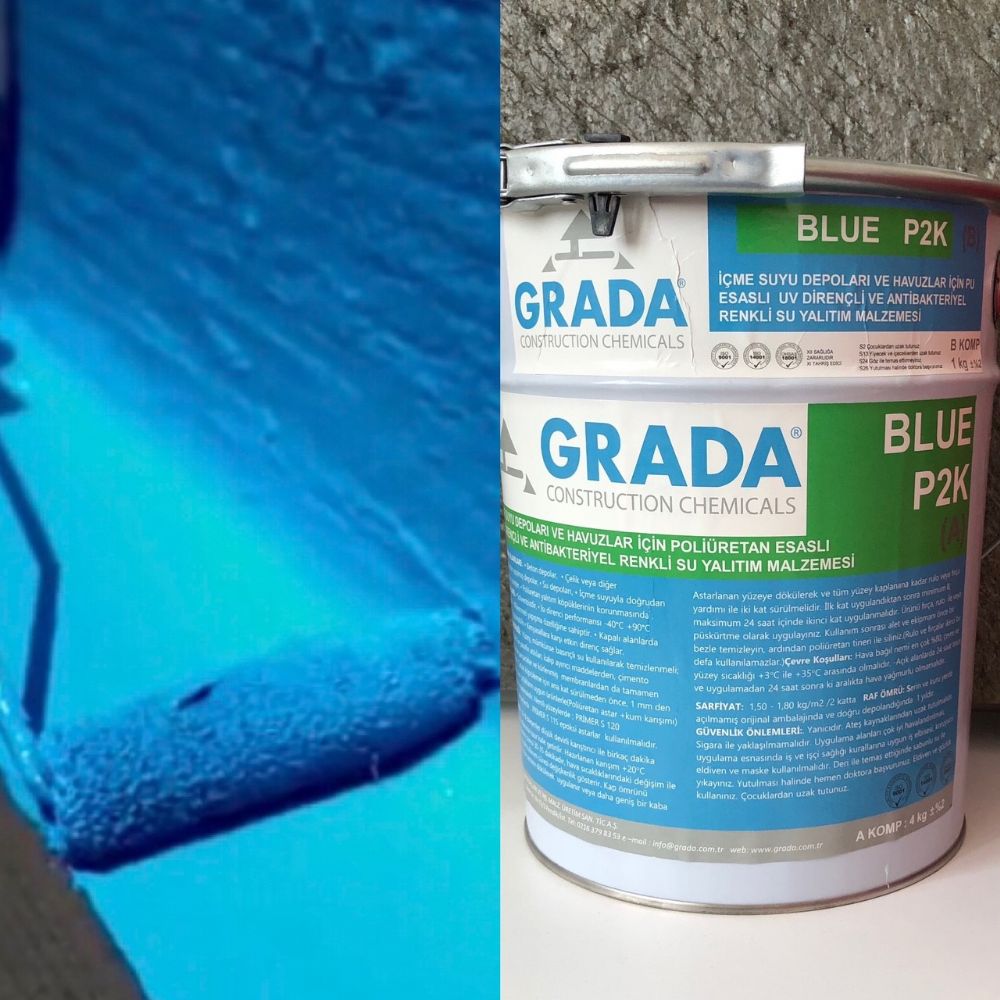 Havuz ve su deposu boyası GRADA BLUE P2K